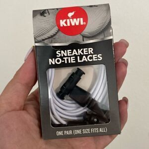 New-Kiwi- no tie shoe laces white- one pair